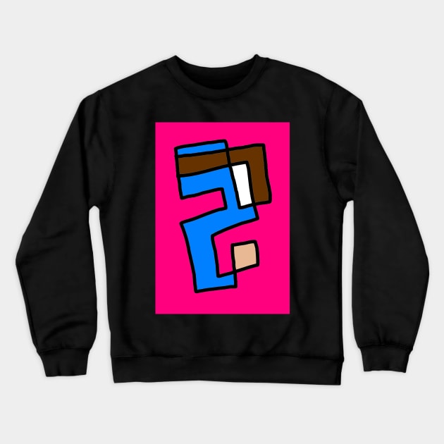 Abstract Modern Art Shape in the Style of Mondrian Crewneck Sweatshirt by Gizi Zuckermann Art